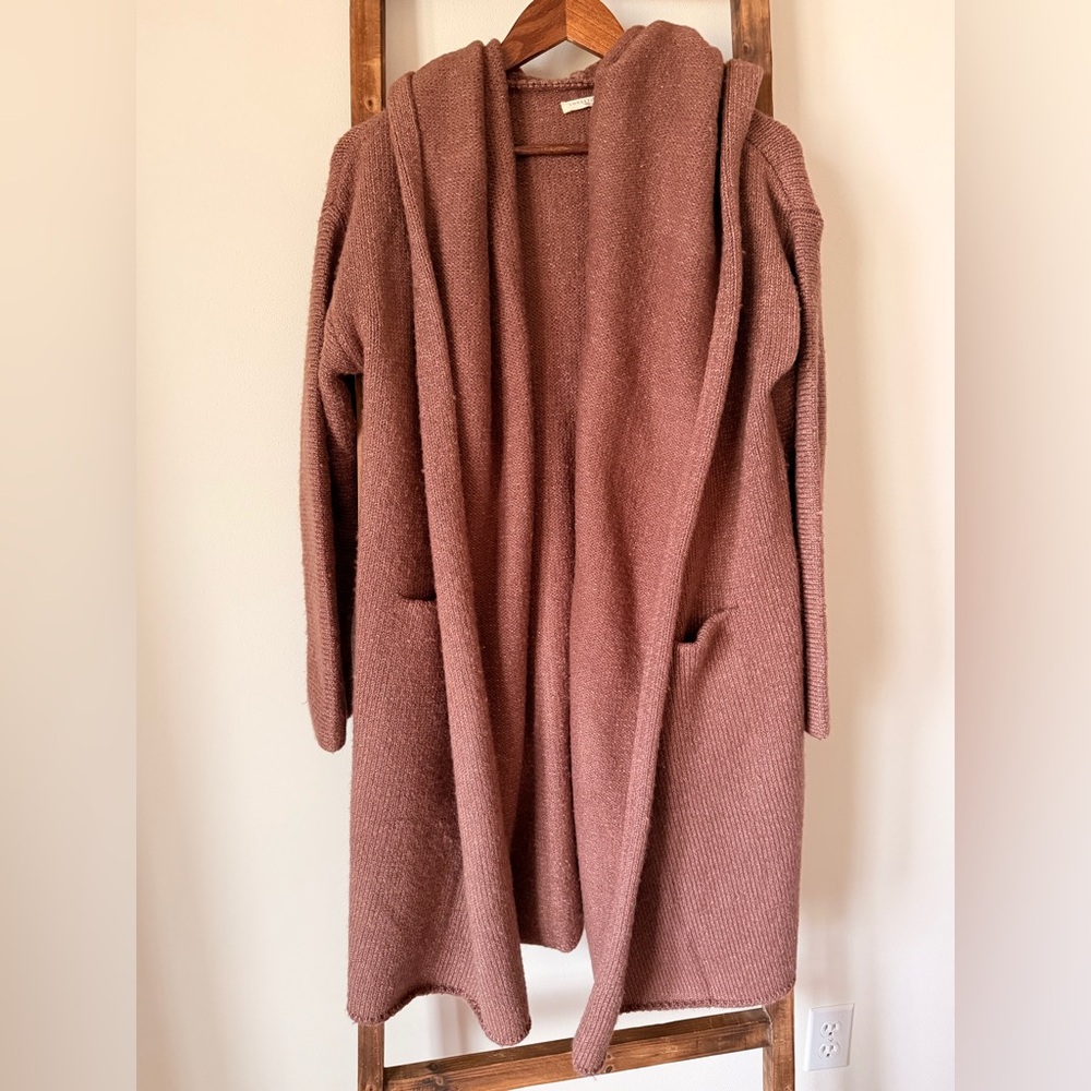 Cozy Open-Front Cardigan in Warm Brown